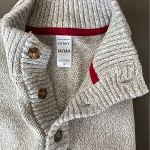 Carter’s Shawl Collar Sweater
Size 14/14A
New With Tags